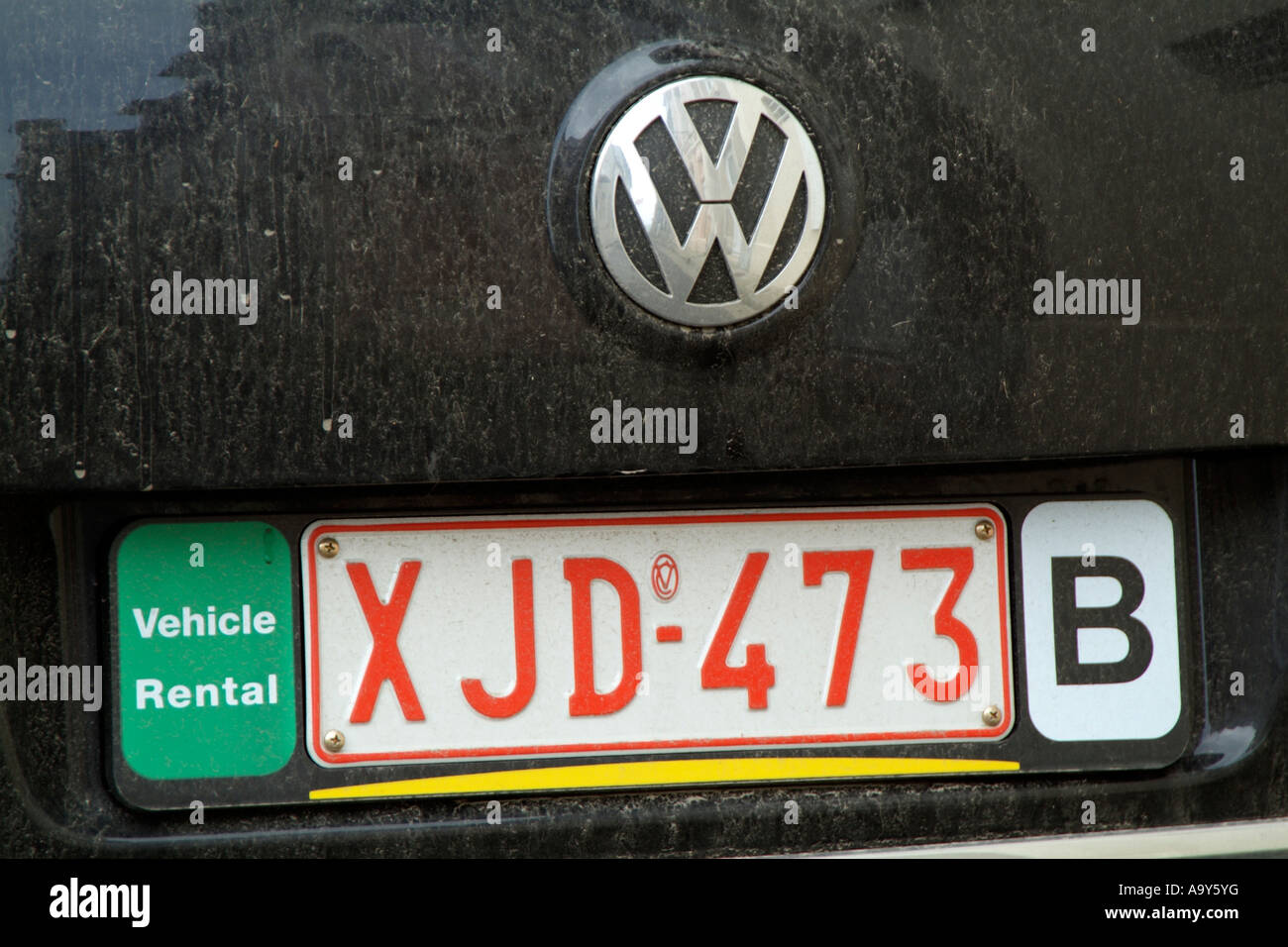 Plaque diplomatique sur la Belgique location de voiture Photo Stock - Alamy