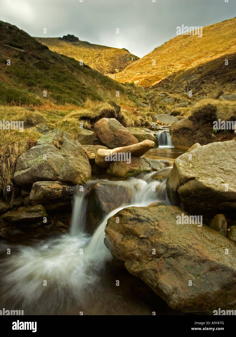 Crowden Clough Peak District Banque D'Images