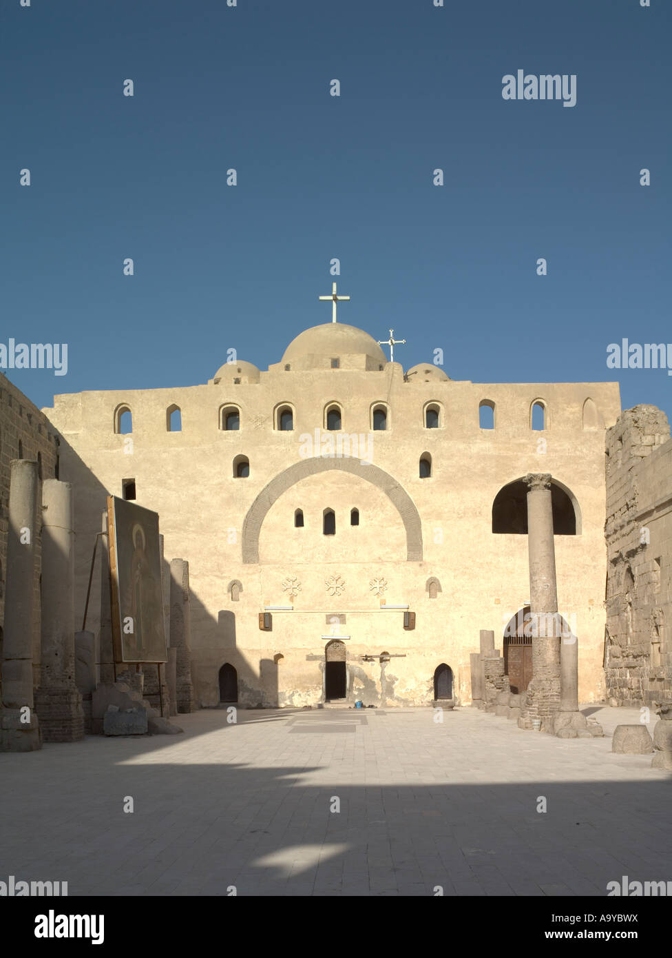 Nef, Monastère Blanc, Sohag, Egypte Banque D'Images