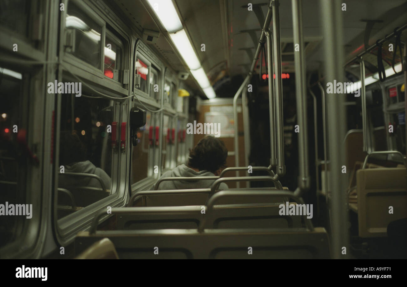 Le bus de nuit à san frnacisco muni Banque D'Images