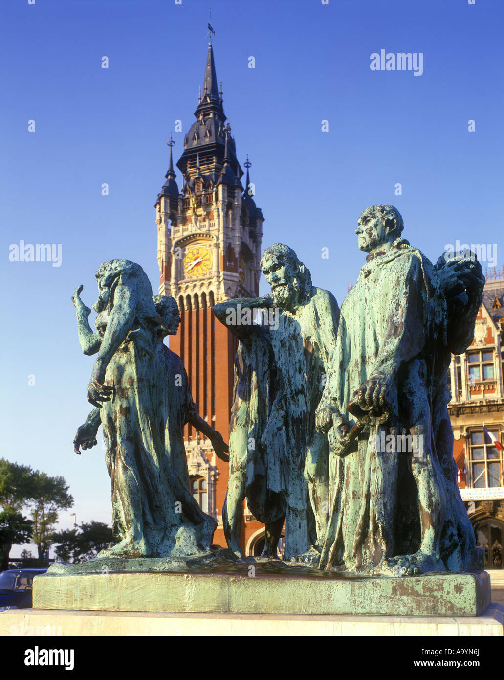 RODIN LES Bourgeois de Calais 6 NORD PAS DE CALAIS FRANCE Banque D'Images