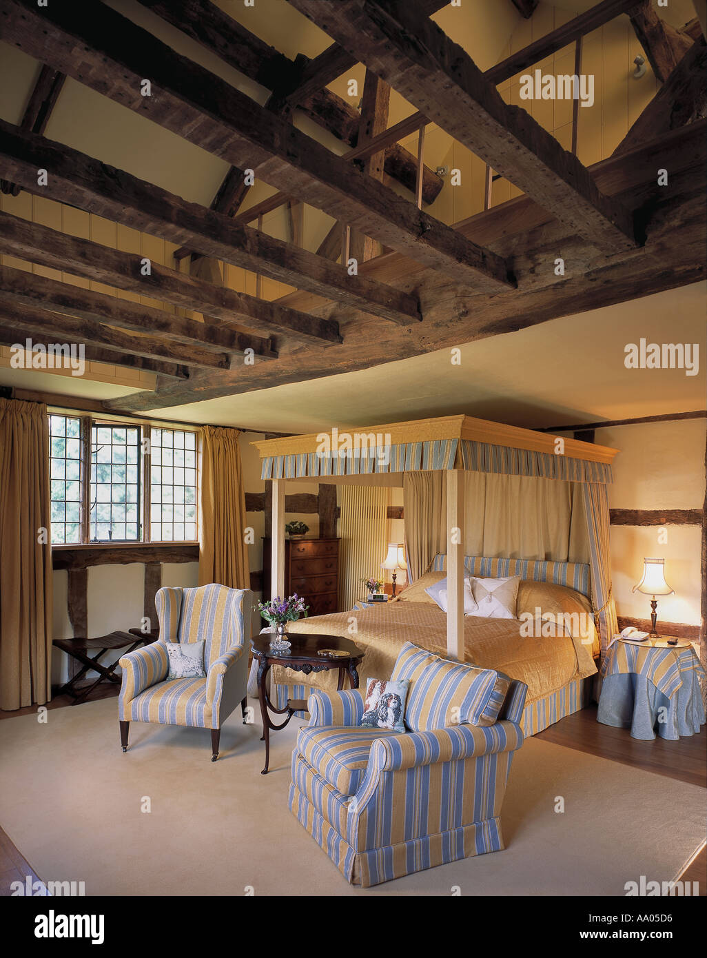 Abbaye de Ford, Pudleston, Herefordshire - Principe chambre à coucher. Architecte : Rod Robinson Associates Banque D'Images