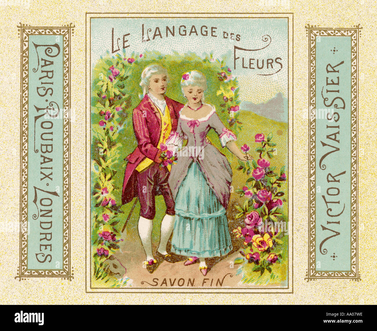 L'enrubanneuse Savon français Banque D'Images