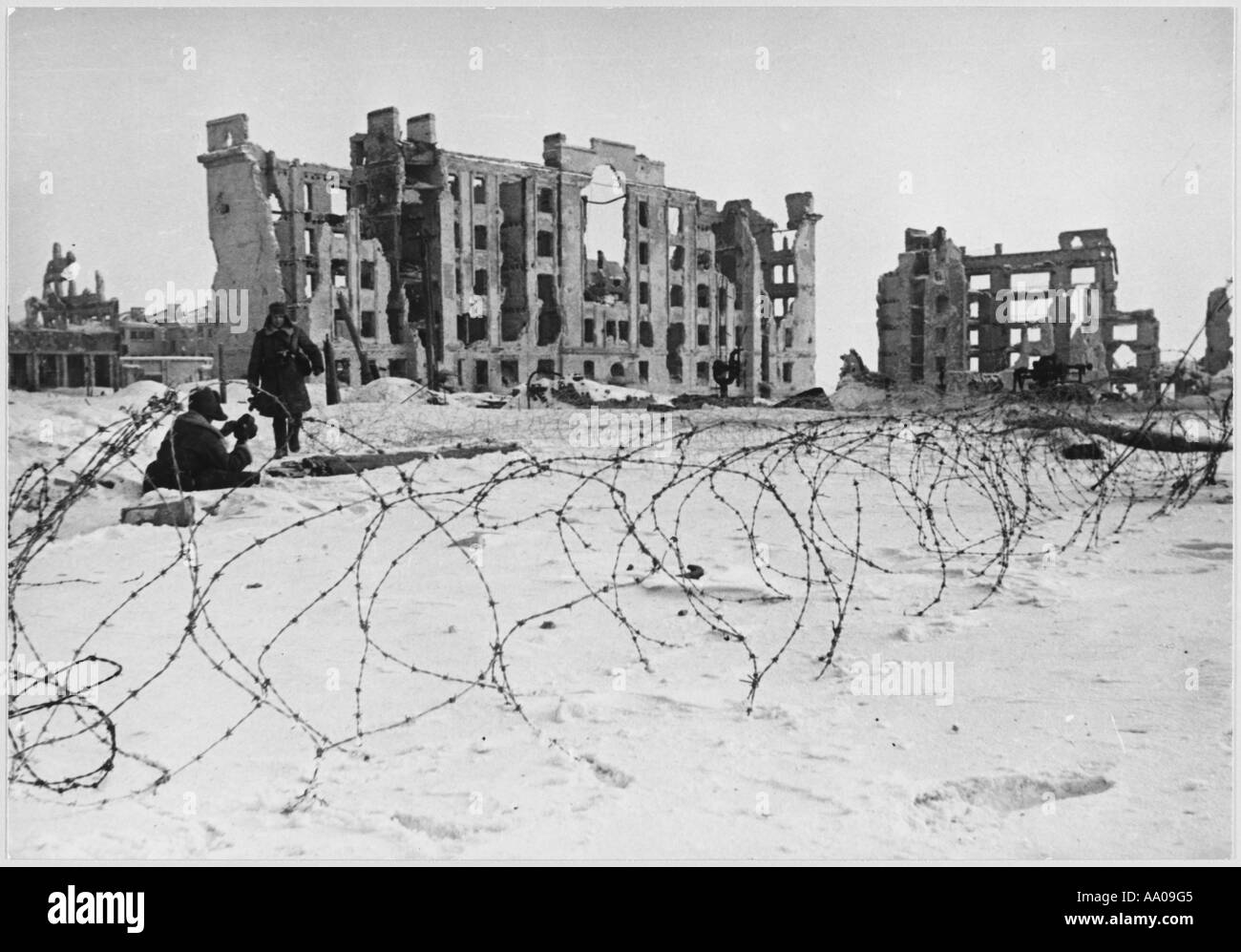 Stalingrad bombardée Banque D'Images