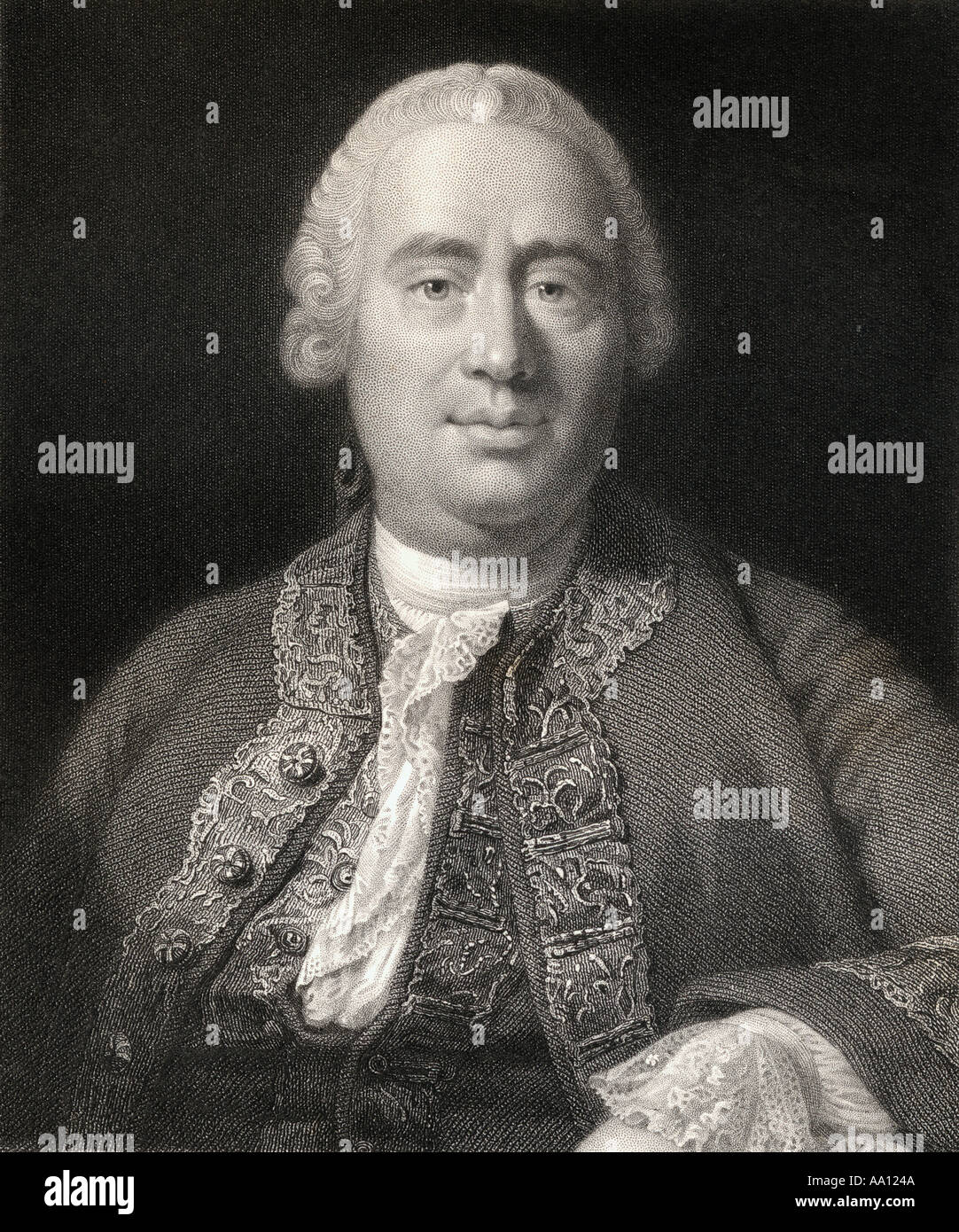 David Hume, 1711 -1776. Philosophe écossais, historien, économiste, essayiste, et Banque D'Images