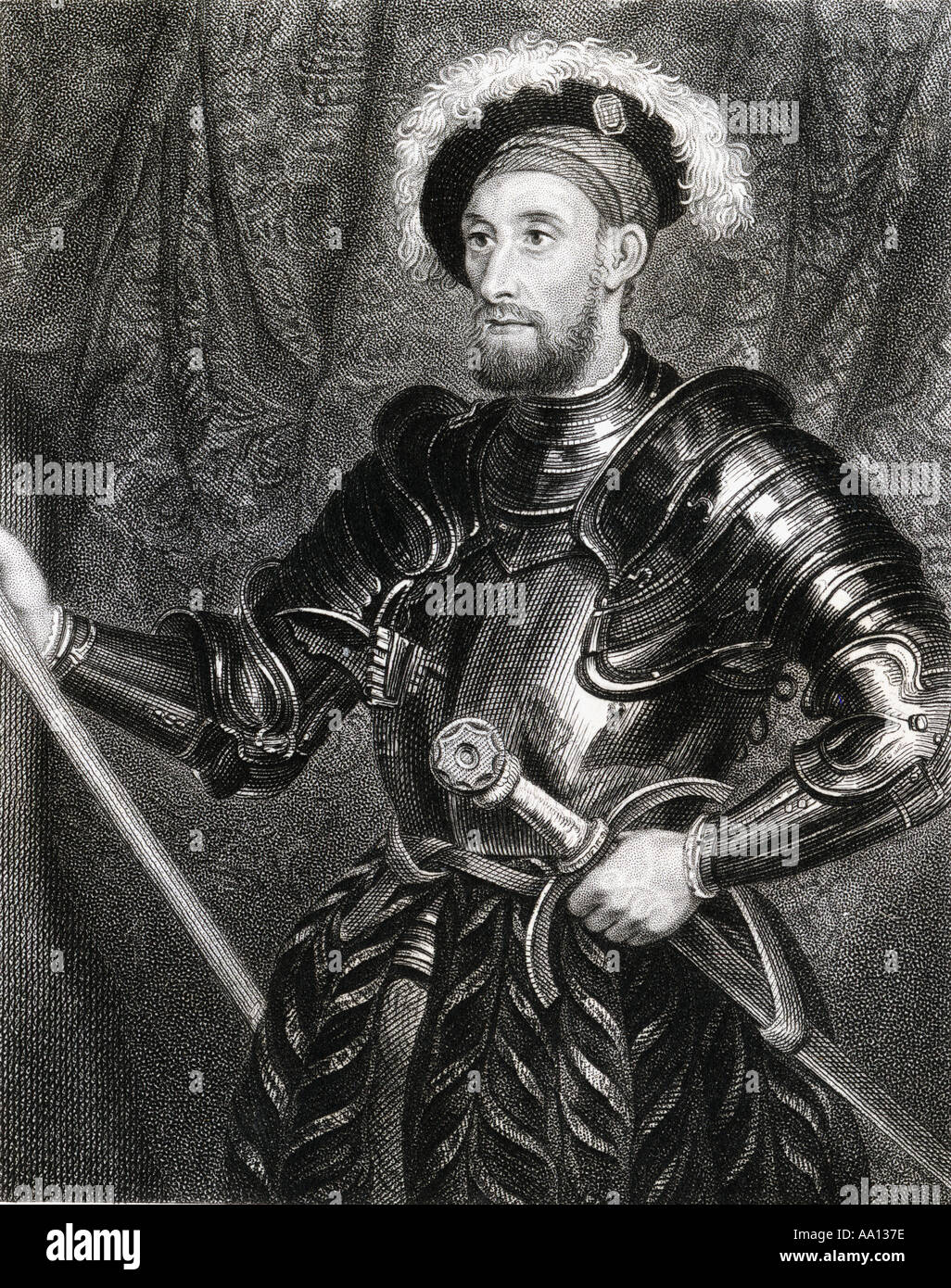 Sir Nicholas Carew, 1496 - 1539. Courtisan anglais et diplomate, exécuté pour son prétendu rôle dans la conspiration d'Exeter. Banque D'Images