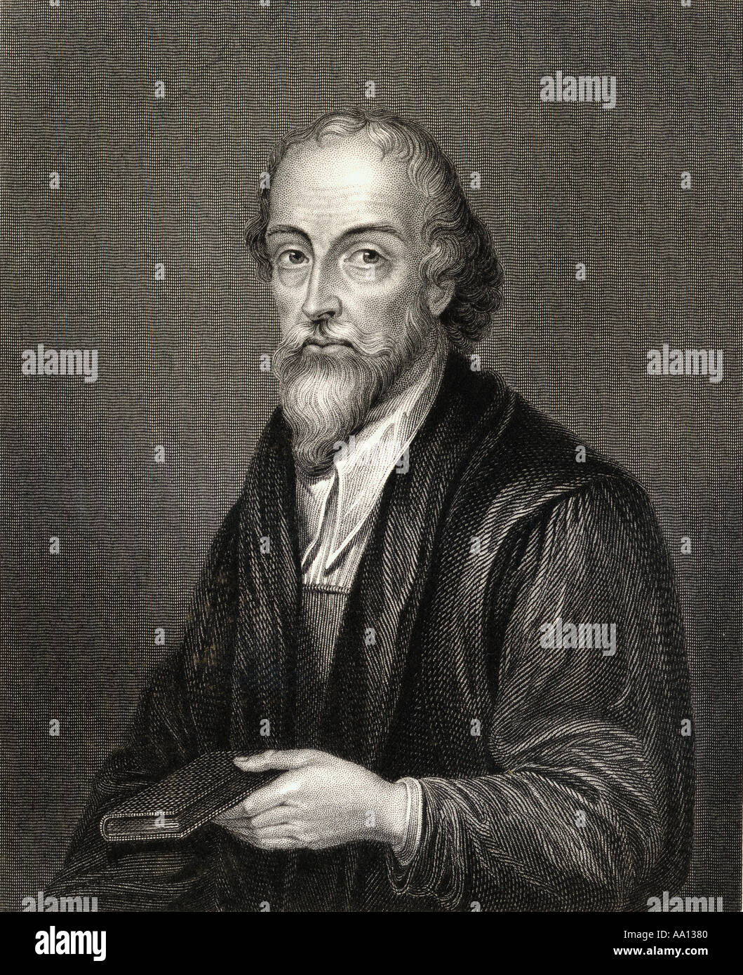 Nicholas Ridley, c.1500 - 1555. English évêque de Londres, brûlé sur le bûcher comme l'un des Martyrs d'Oxford. Banque D'Images
