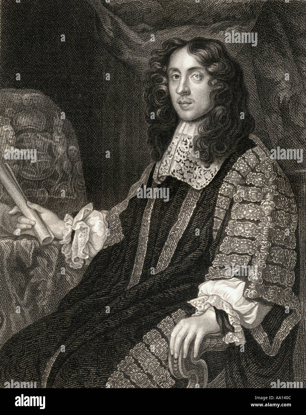 Heneage Finch, 1er comte de Nottingham, Baron de Daventry Finch, 1621 -1682. Lord chancelier d'Angleterre. Banque D'Images