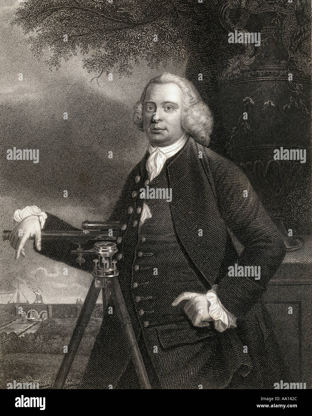 James Brindley, 1716 - 1772. Pionnier anglais constructeur du canal. Banque D'Images