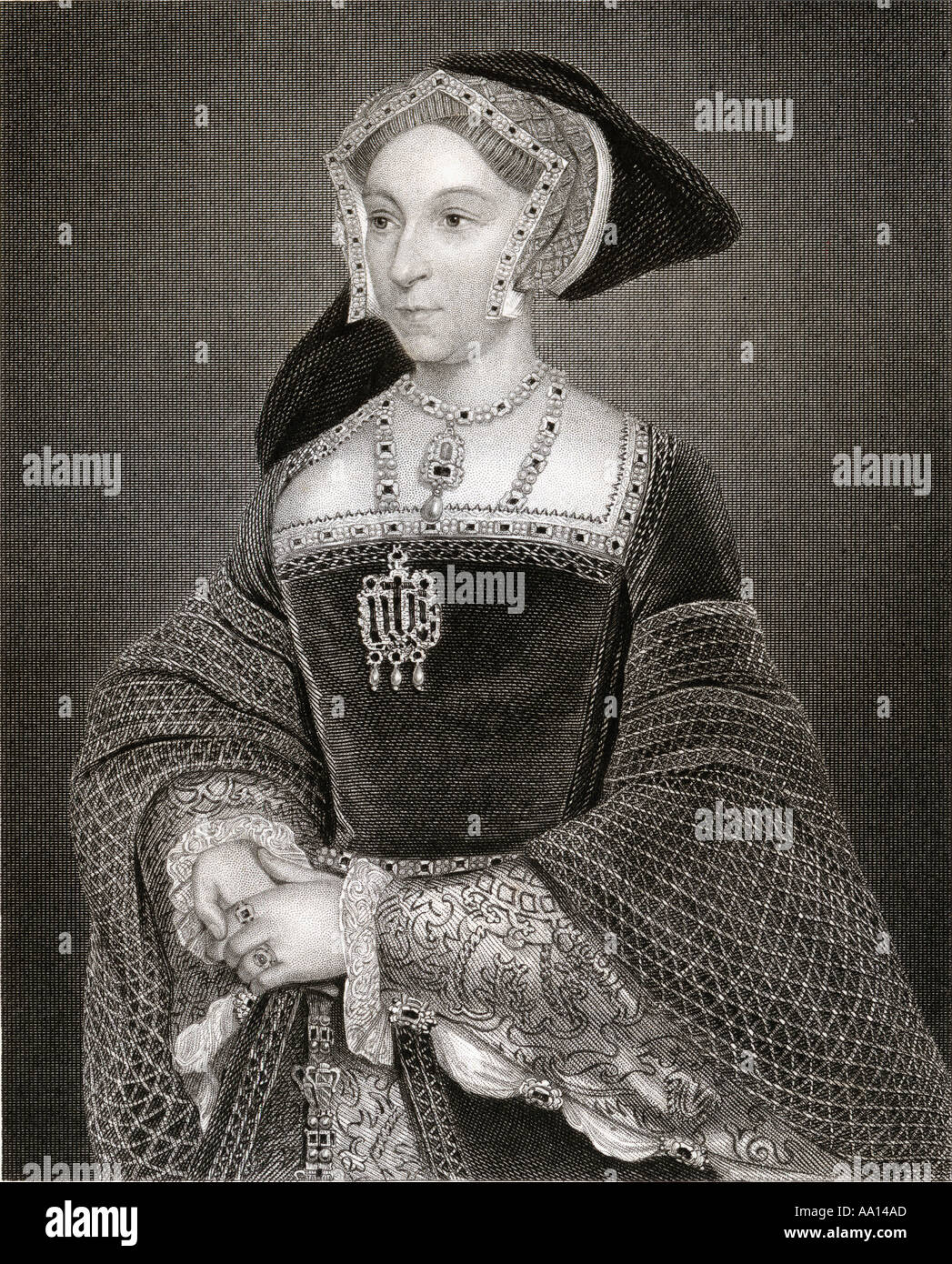 Jane Seymour, 1509 -1537. Troisième femme d'Henri VIII d'Angleterre. Banque D'Images