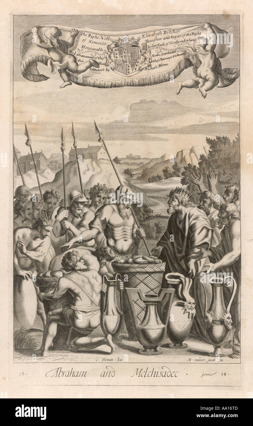 Abraham et Melchisédek Banque D'Images