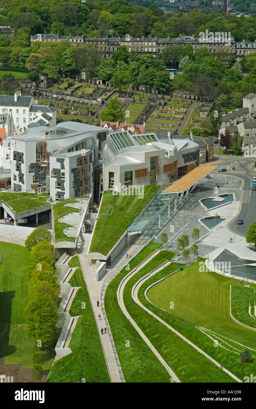 Nouveau Parlement écossais Holyrood Royal Mile Edinburgh Scotland UK GB EU Europe Banque D'Images