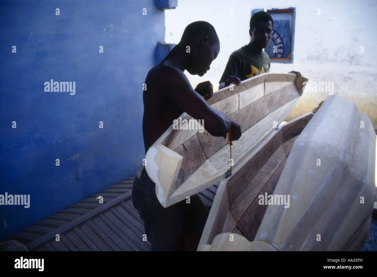 Coffin nouveauté décideurs à Teshie, prendre une forme cabosse Coffin, près d'Accra, au Ghana. Banque D'Images