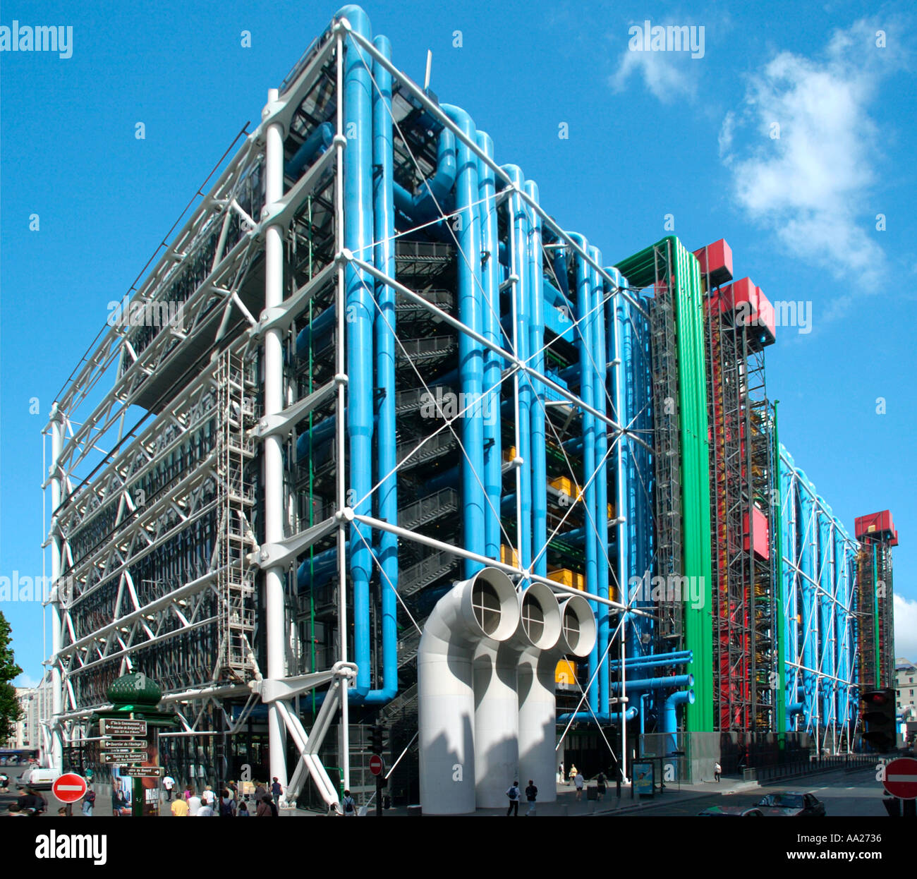 Centre Pompidou (Centre Georges Pompidou), Beaubourg, Les Halles, Paris,  France Photo Stock - Alamy