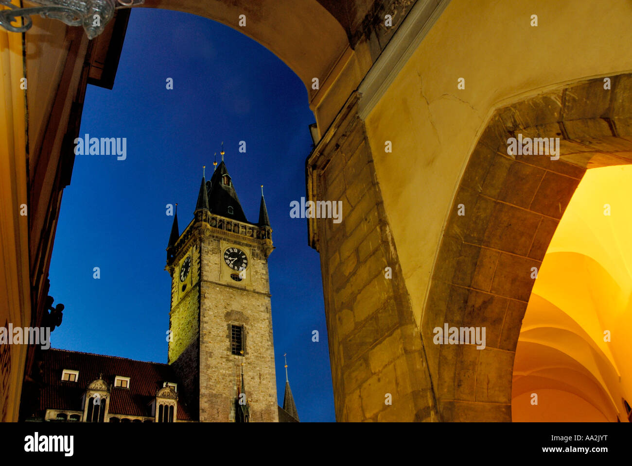 La tour d'astronomie, Prague, République Tchèque Banque D'Images