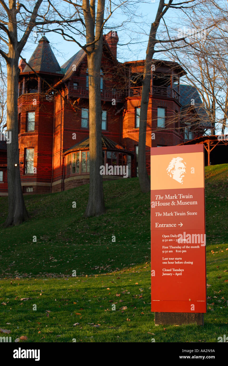 Mark Twain House et musée de Hartford Connecticut Banque D'Images