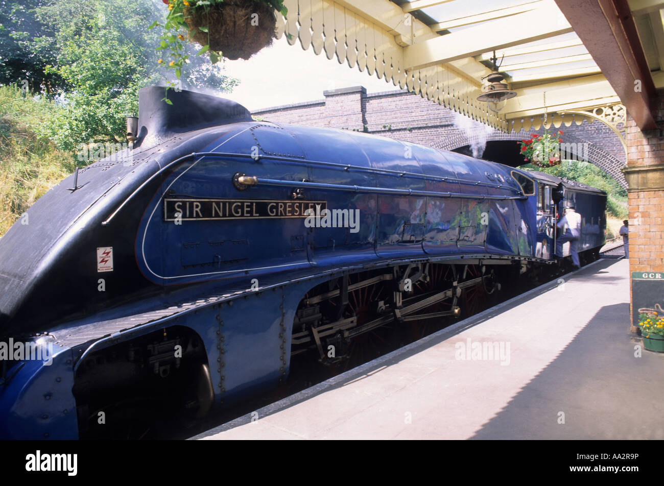 Sir Nigel Gresley à rationaliser Gressley Train LNER Pacific construit 1937 60007 Leicestershire Rothley trains anglais Banque D'Images