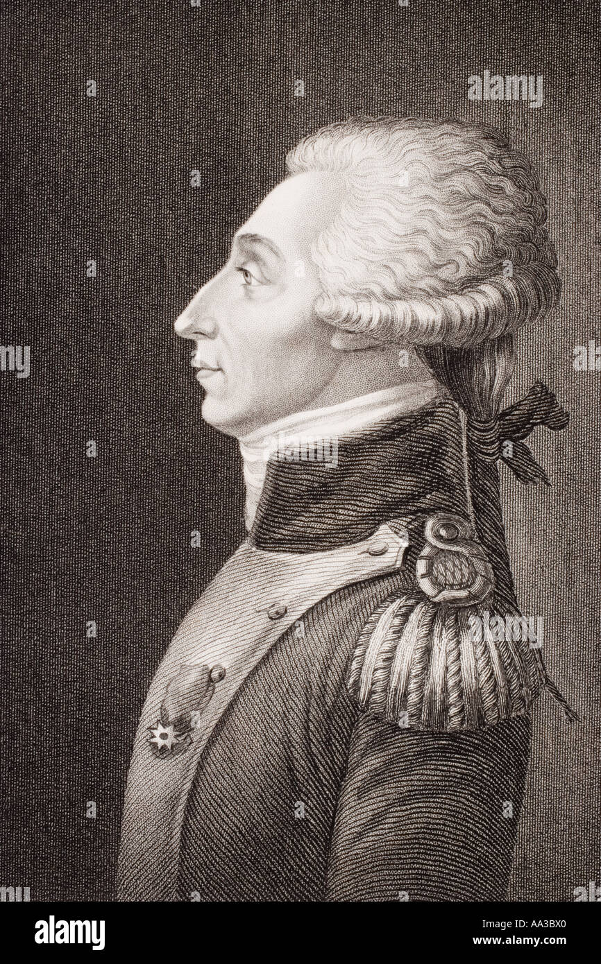 Marie-Joseph Paul Yves Roch Gilbert Du Motier, Marquis De Lafayette, 1757 - 1834. Aristocrate et officier militaire français, Banque D'Images