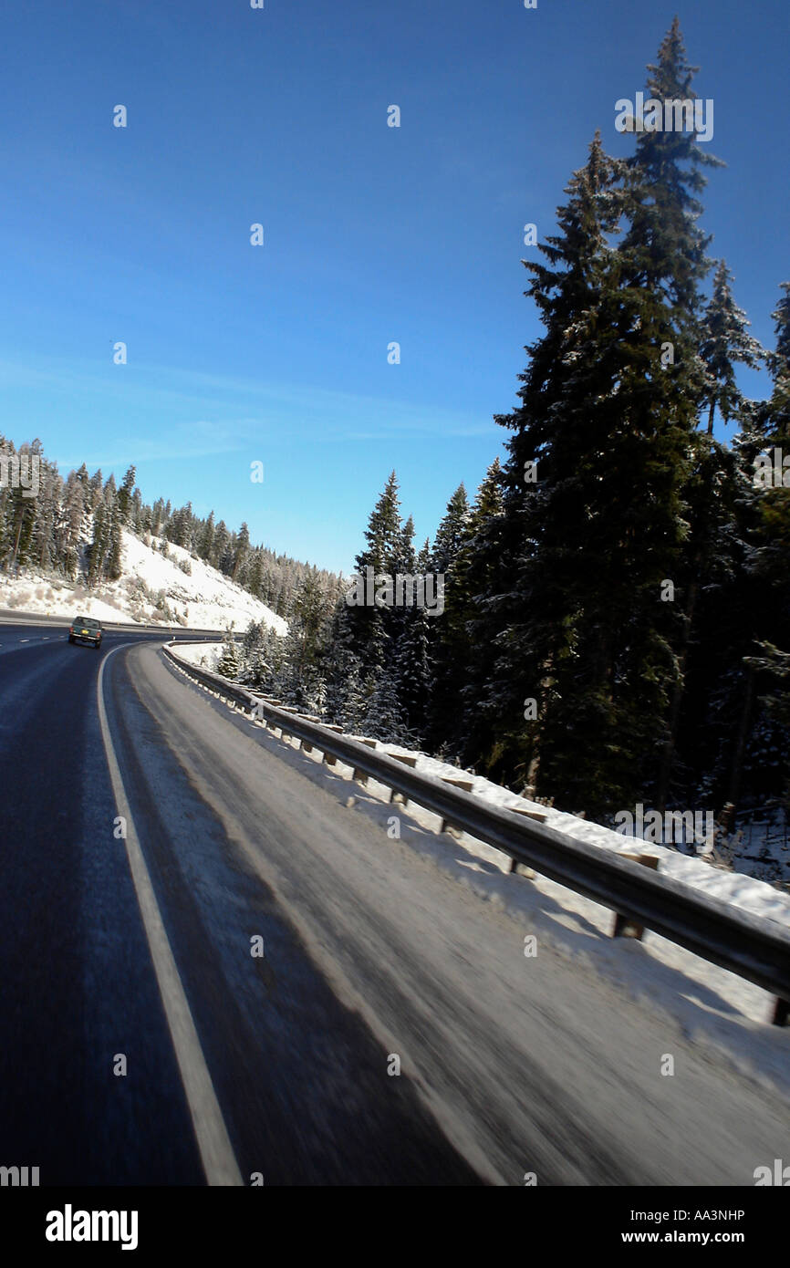 Dans les montagnes de l'Idaho Highway Banque D'Images