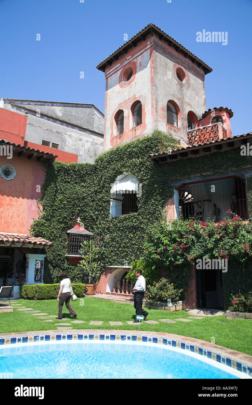Musée Robert Brady, Musée Robert Brady et les touristes, Cuernavaca, Morelos, Mexique de l'État Banque D'Images