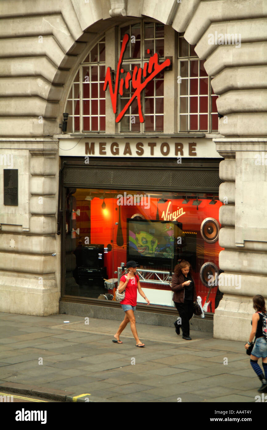 Virgin Megastore London England UK Regent Street Banque D'Images