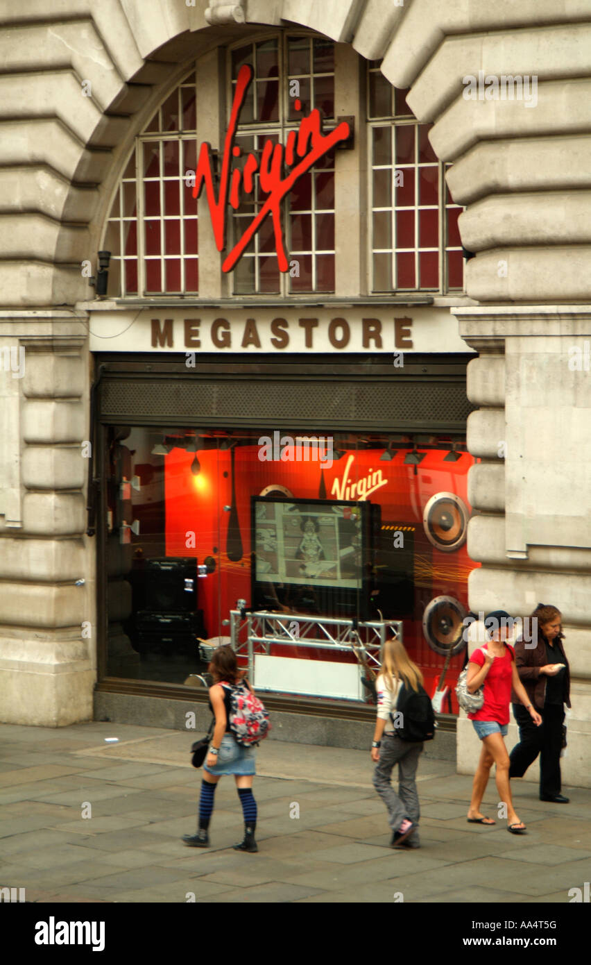 Virgin Megastore London England UK Regent Street Banque D'Images