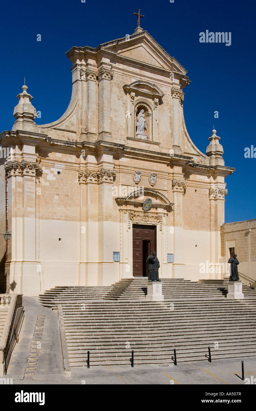 Basilique St Georges à Victoria sur l'île de Gozo à Malte Banque D'Images