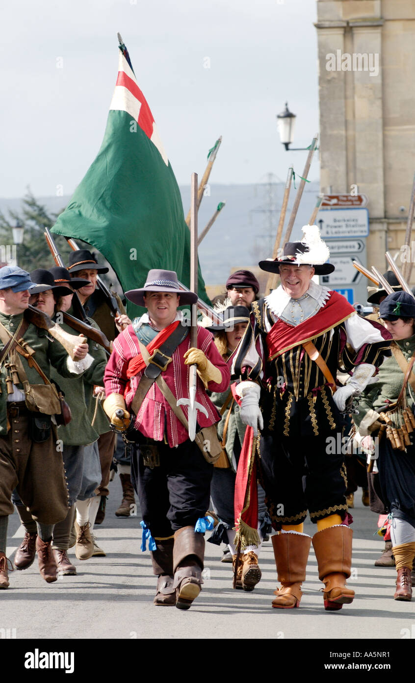 Guerre civile anglaise Société Hogan-vexel mars à Berkeley Gloucestershire England UK Banque D'Images