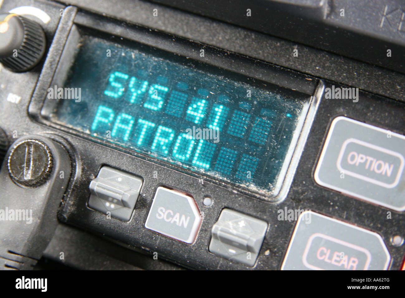Close up detail de l'équipement radio de voiture de police Photo Stock -  Alamy
