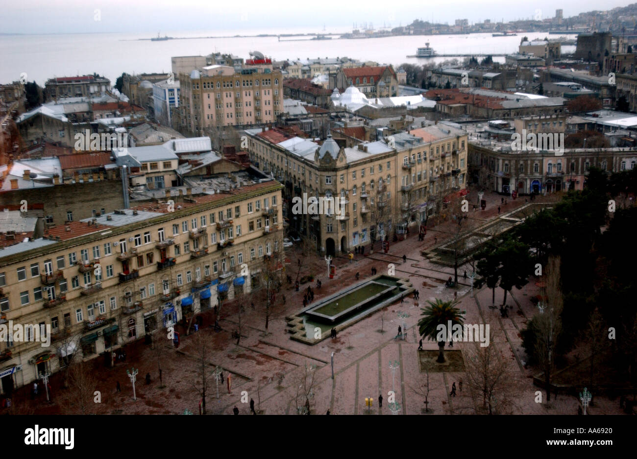 L'Azerbaïdjan Bakou le 11 janvier 2003 le centre-ville de Bakou, une ville qu'une fois prospéré au début du xixe siècle en raison de Banque D'Images