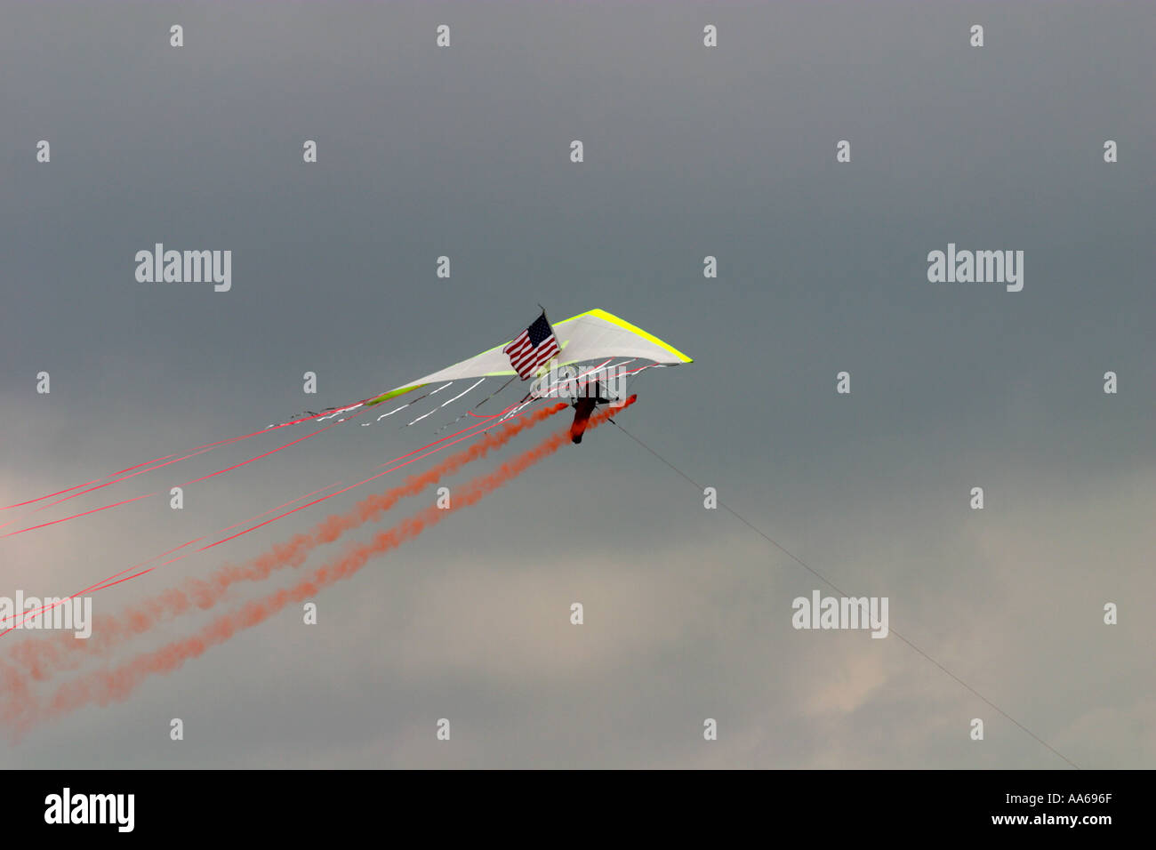 Dan Buchanan qui est paraplégique aux commandes d'un planeur au cours de la 2003 Van Nuys California Air Show Banque D'Images