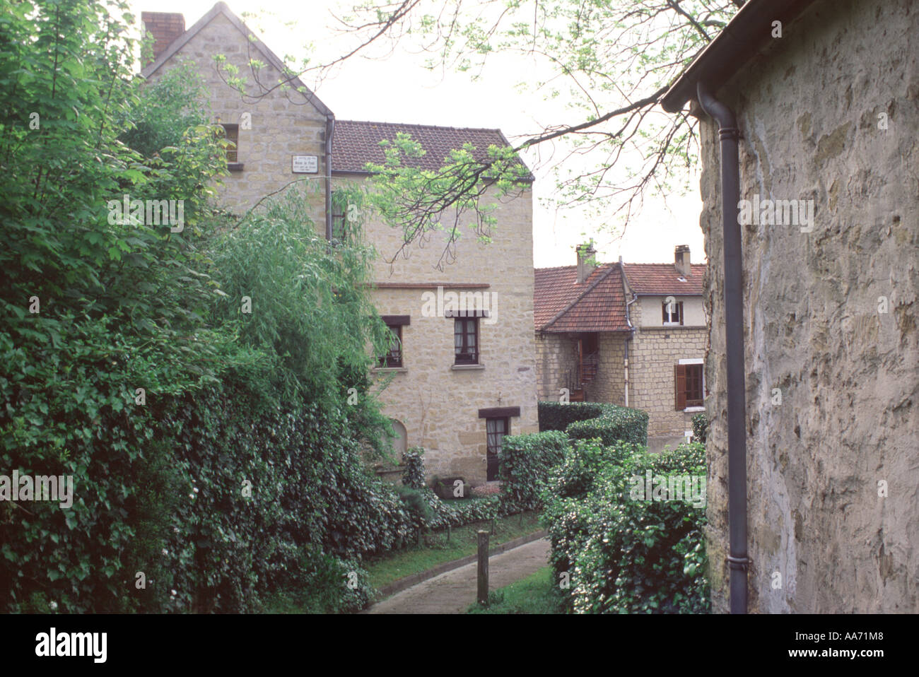France près de Paris Auvers sur Oise maison du pendu maison du pendu en 1873, Peint par Cézanne Banque D'Images