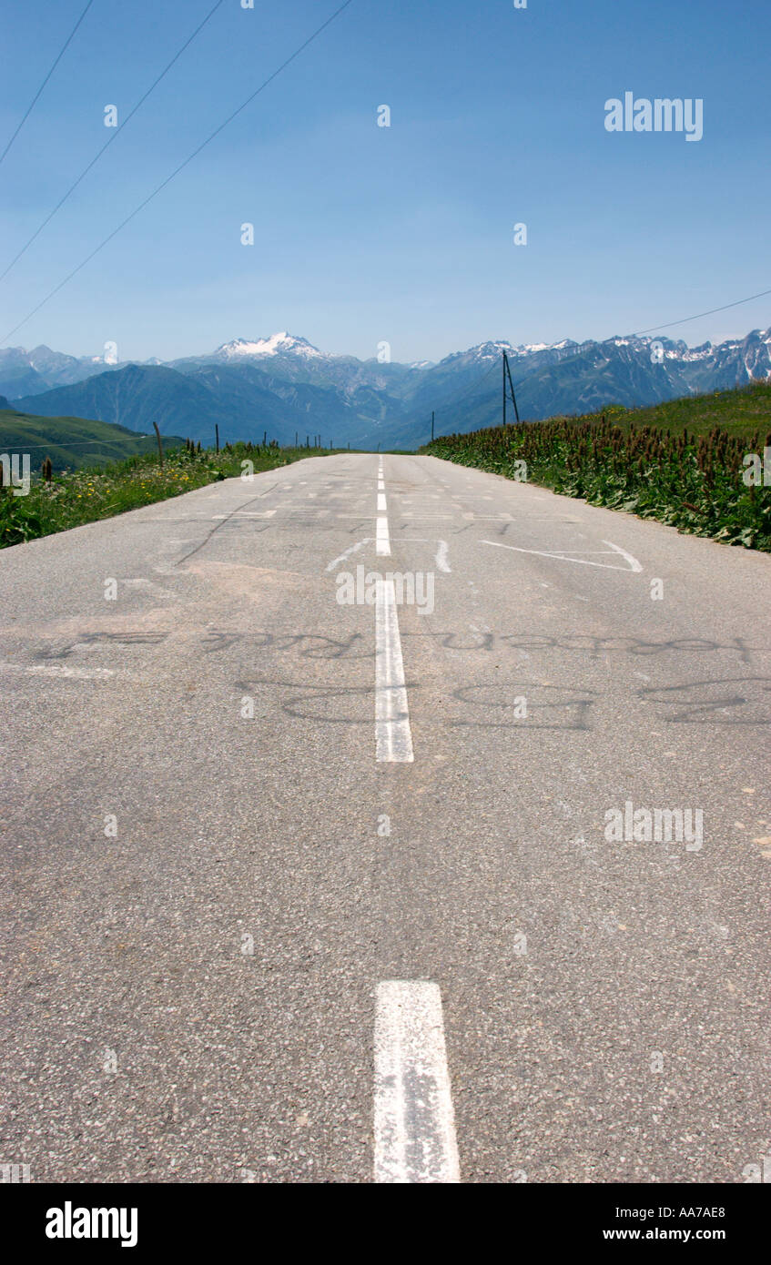 Paysage à la Col de la Madeleine dans le savoien français alpes Banque D'Images