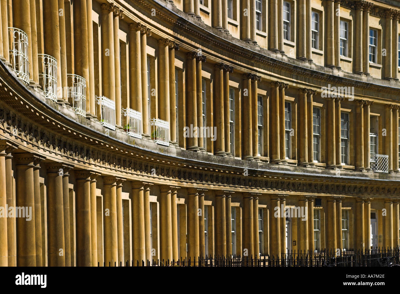 Les Colonnades au Royal Circus à Bath, Somerset, Royaume-Uni Banque D'Images
