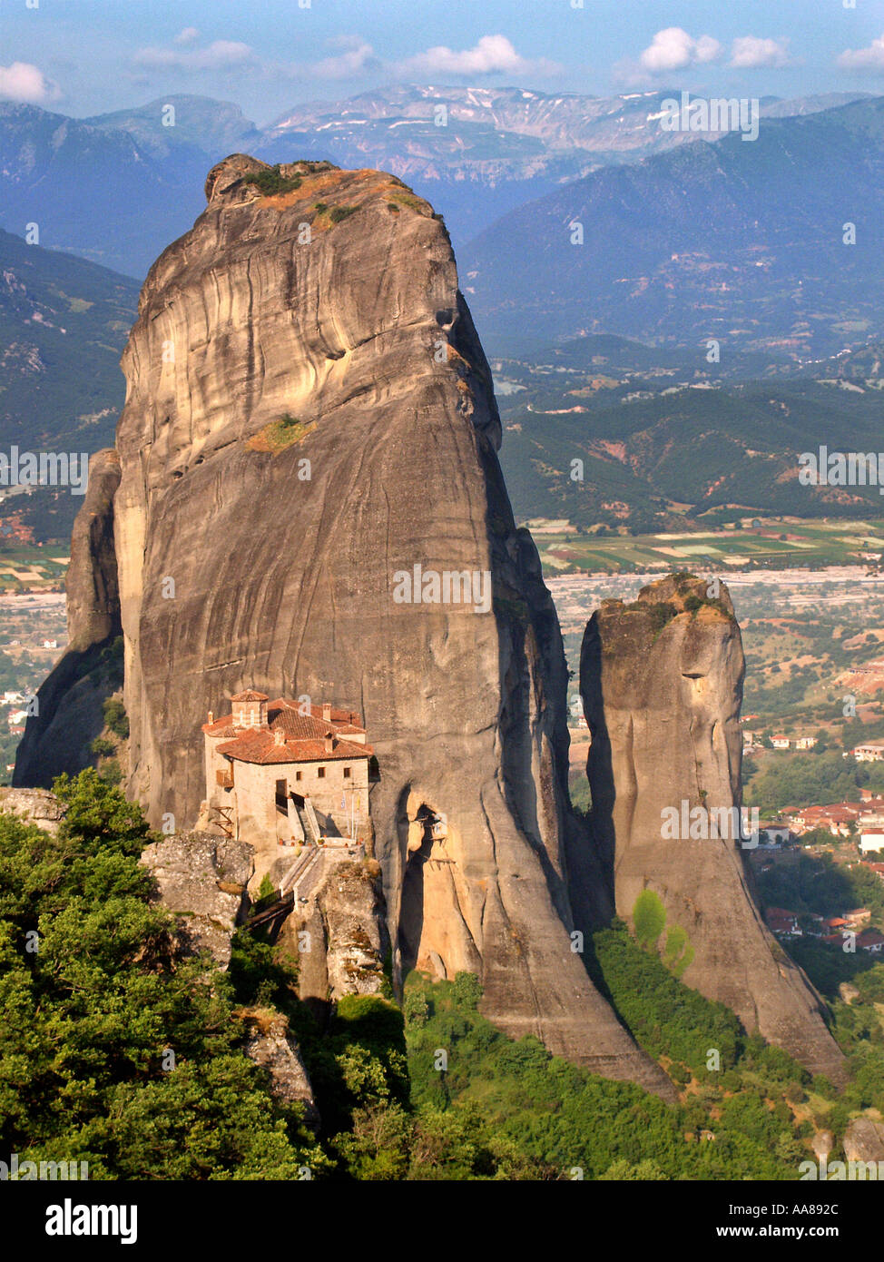 Meteora Kalabaka Grèce Monastère Rousanou Banque D'Images