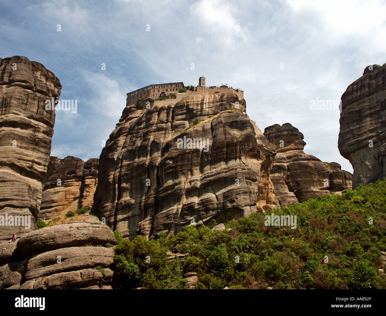 Le monastère de Varlaam Vue au sol Meteora Kalabaka Grèce Banque D'Images
