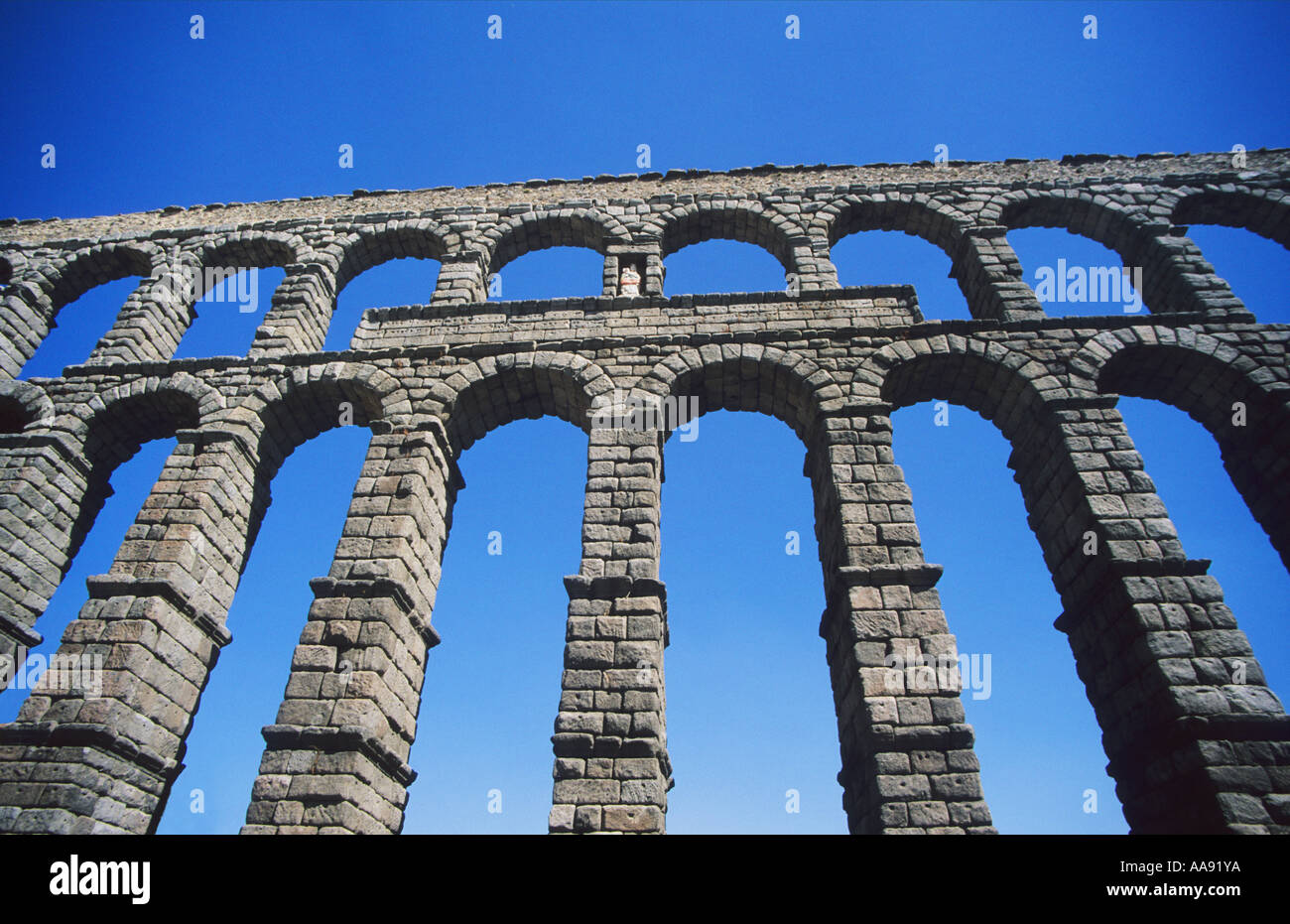 Ségovie Aqueduc aqueduc romain le mieux conservé en Espagne Europe EU Banque D'Images