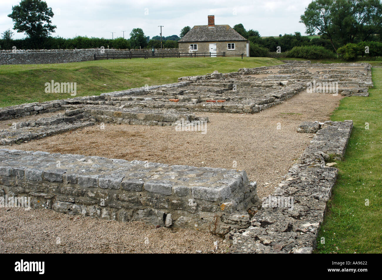 Vestiges de villa romaine à North Leigh Oxfordshire England Banque D'Images