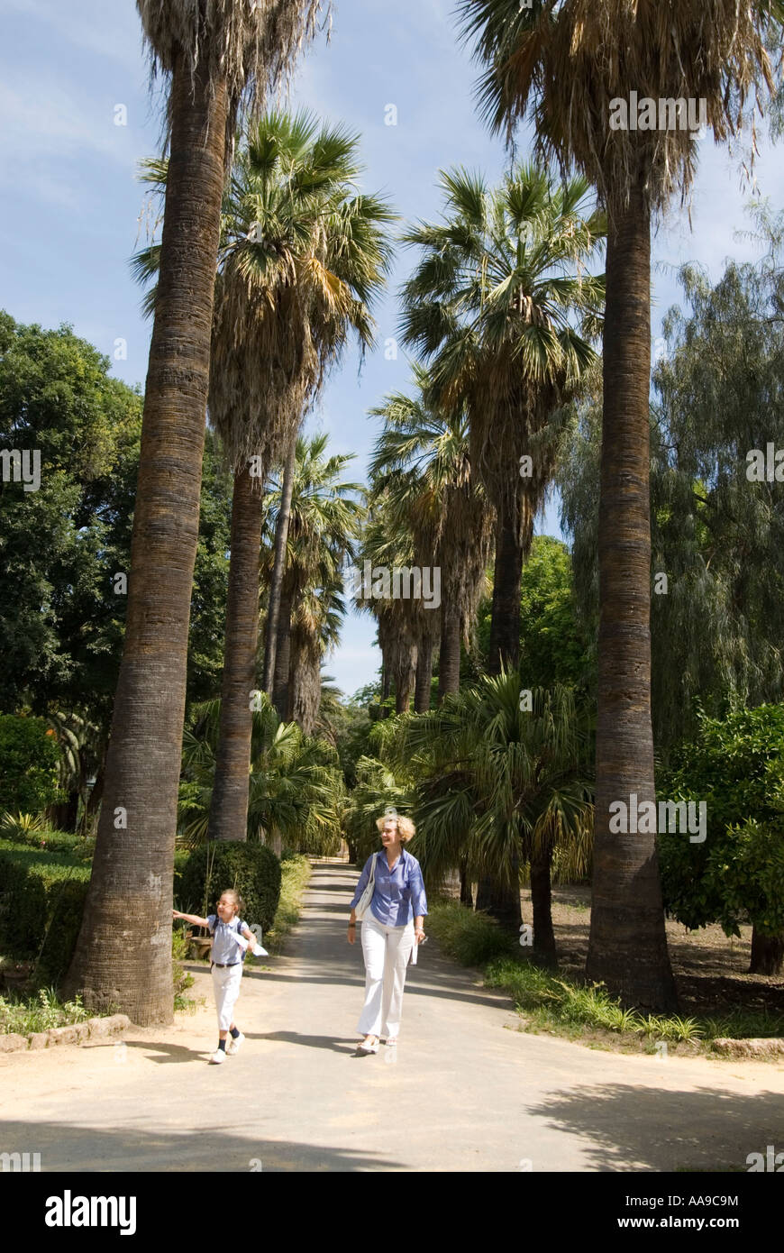 L'Orto Botanico Palerme Sicile Italie Banque D'Images