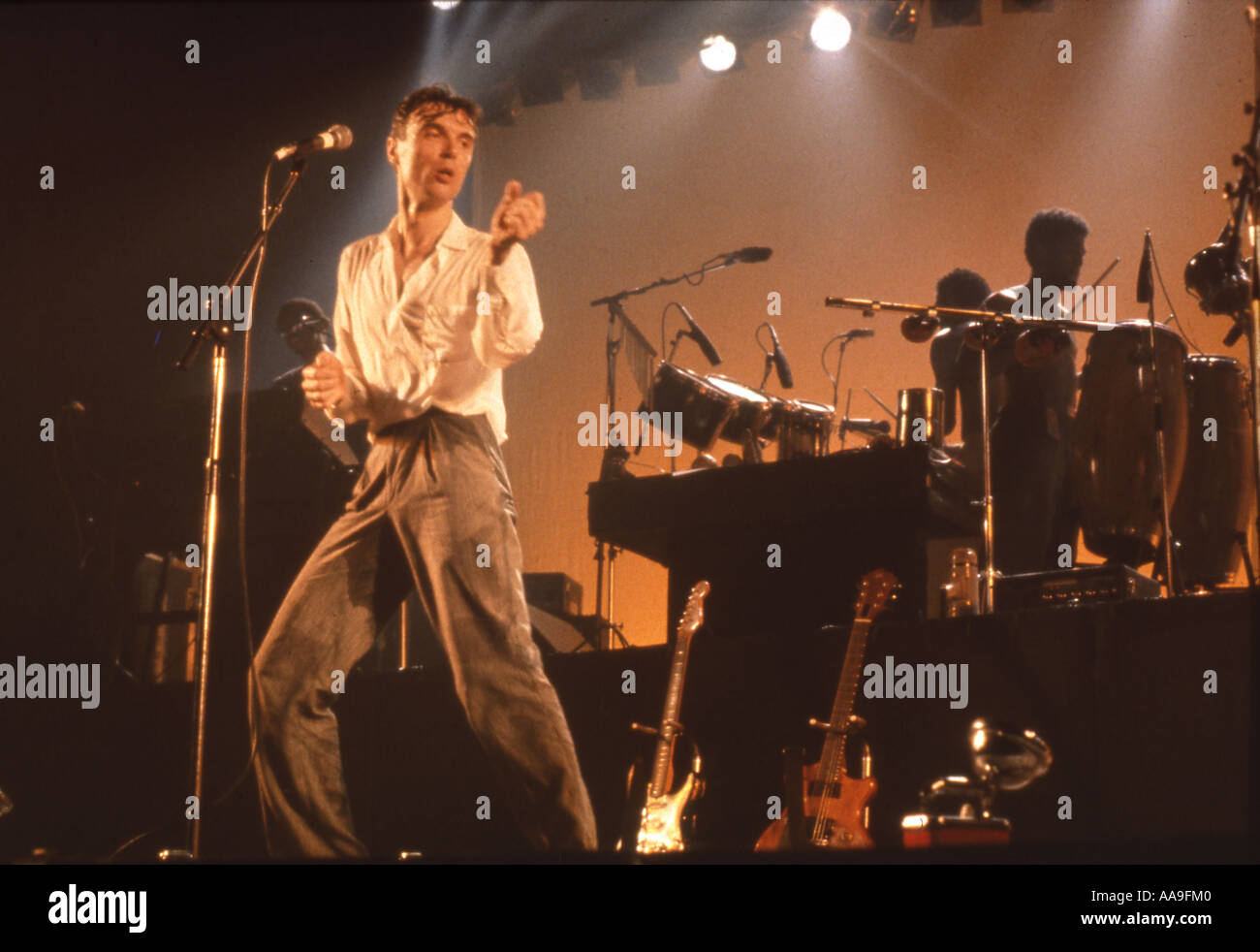 SIMPLE MINDS avec David Byrne Banque D'Images