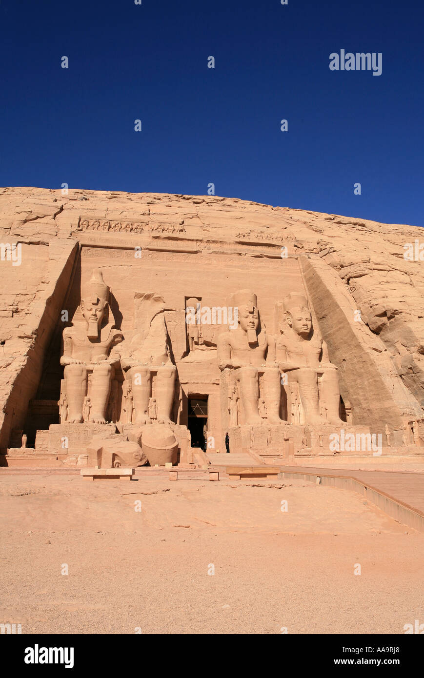 Abu Simbel, deux Temples, au grand et petit temple de Ramsès 11, Egypte Banque D'Images
