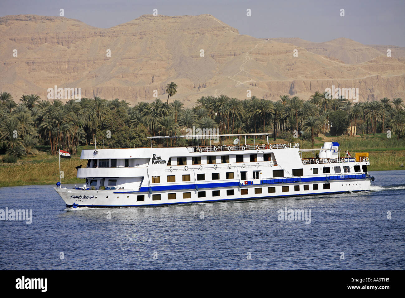 Bateau de croisière sur le Nil en Egypte Banque D'Images