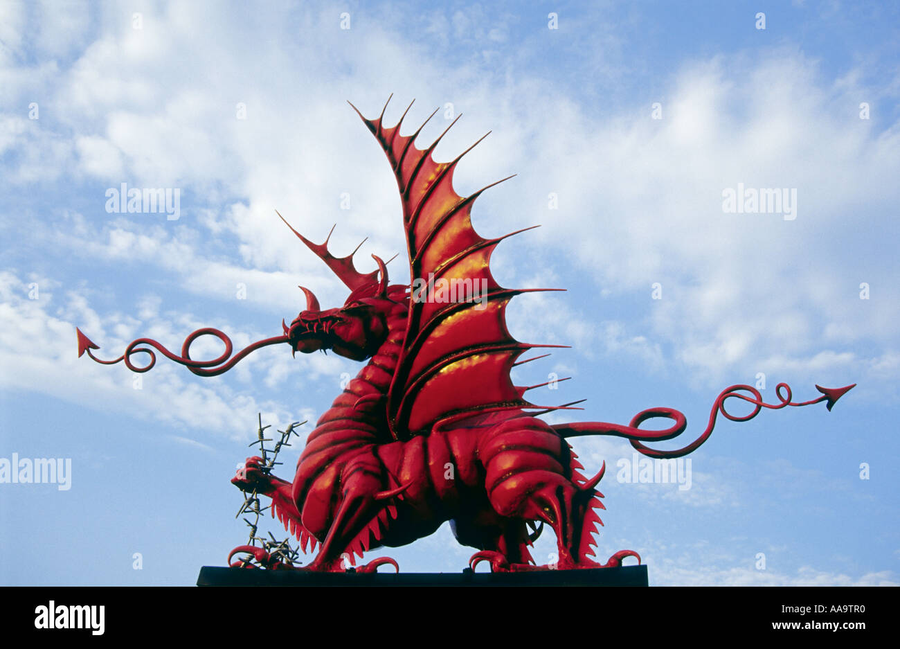 Mémorial aux Gallois de la 38e Division qui sont tombés à Mametz Wood au cours de la Première Guerre mondiale Banque D'Images