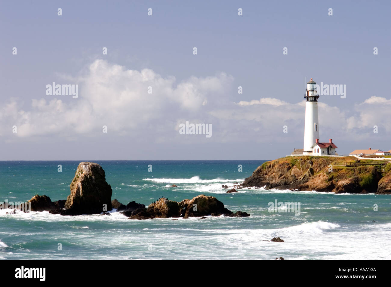 Pigeon Point Lighthouse, près de Half Moon Bay, Californie Banque D'Images