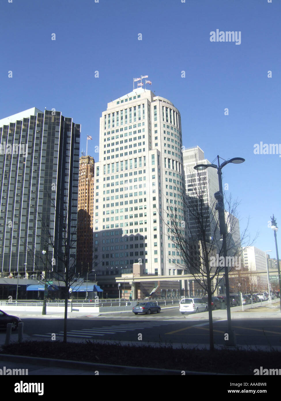 Ponchatrain Hôtel Motel Downtown Detroit Michigan MI Banque D'Images