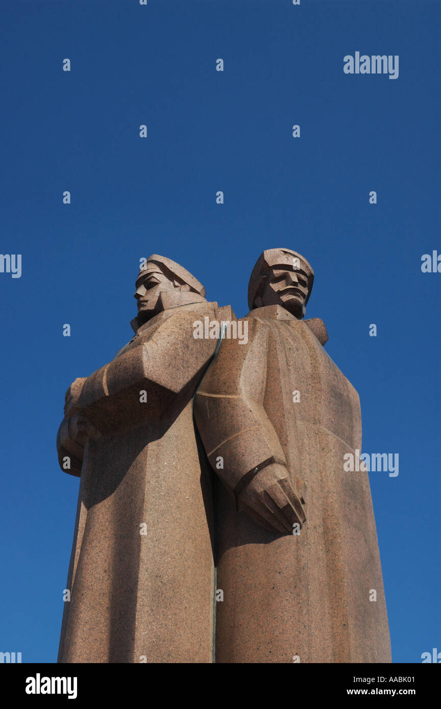 Monument de tirailleurs lettons Riga Lettonie Banque D'Images