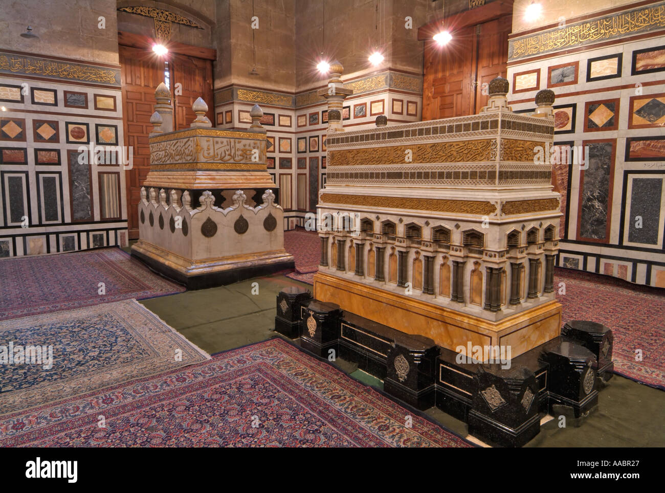 Tombes, Al-Rifai Mosquée, Le Caire, Égypte Banque D'Images