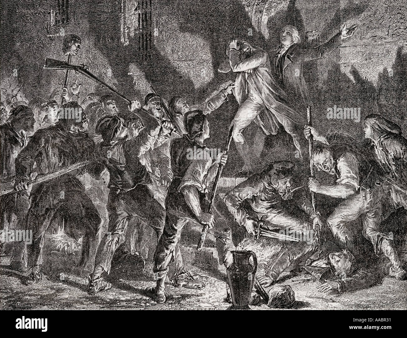 Le massacre dans les prisons, septembre,1792. Banque D'Images