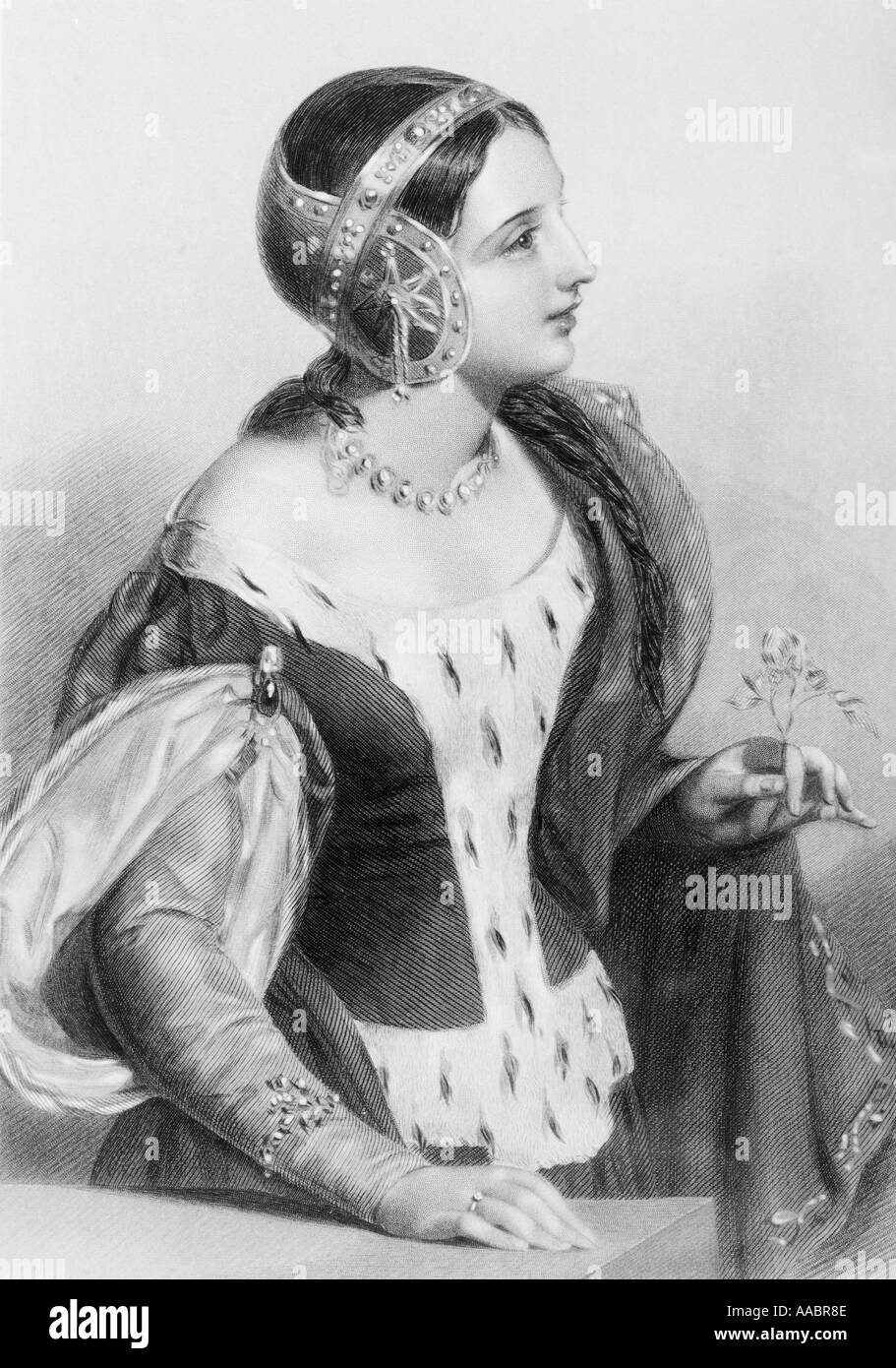 Isabelle de France, alias She-Wolf de France, 1292 - 1358 Reine consort d'Édouard II d'Angleterre et mère d'Edouard III d'Angleterre. Banque D'Images