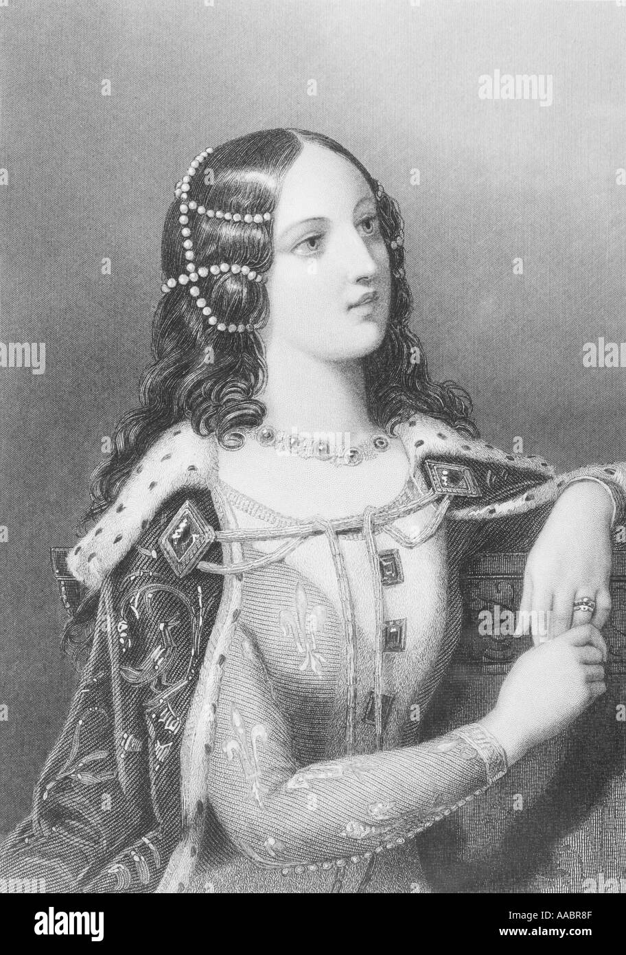 Isabelle de Valois, 1389 - 1409. Deuxième épouse de Richard II d'Angleterre Banque D'Images